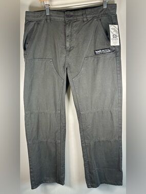 Ecko Unltd. Mens Straight Fit Cargo Pants 32X31 Gray Double Knee Utility NWT